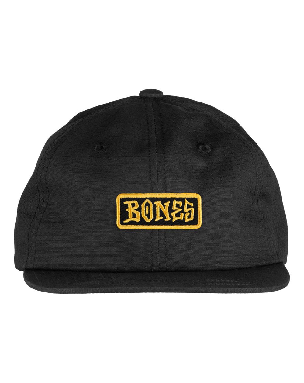 Bones Wheels Black & Gold 5 Panel Hat Blk