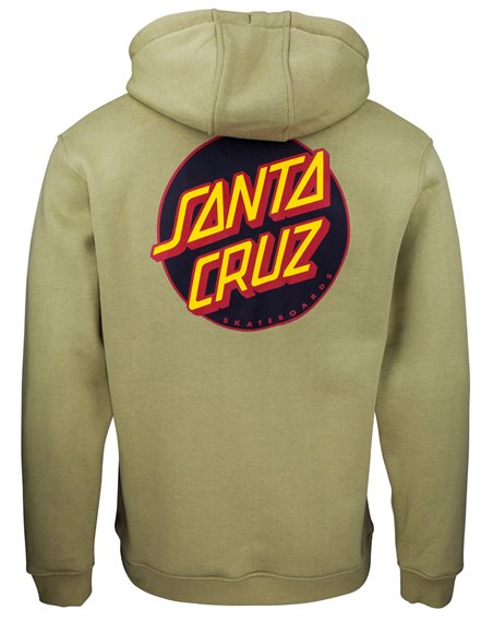 santa cruz banner dot white hoodie