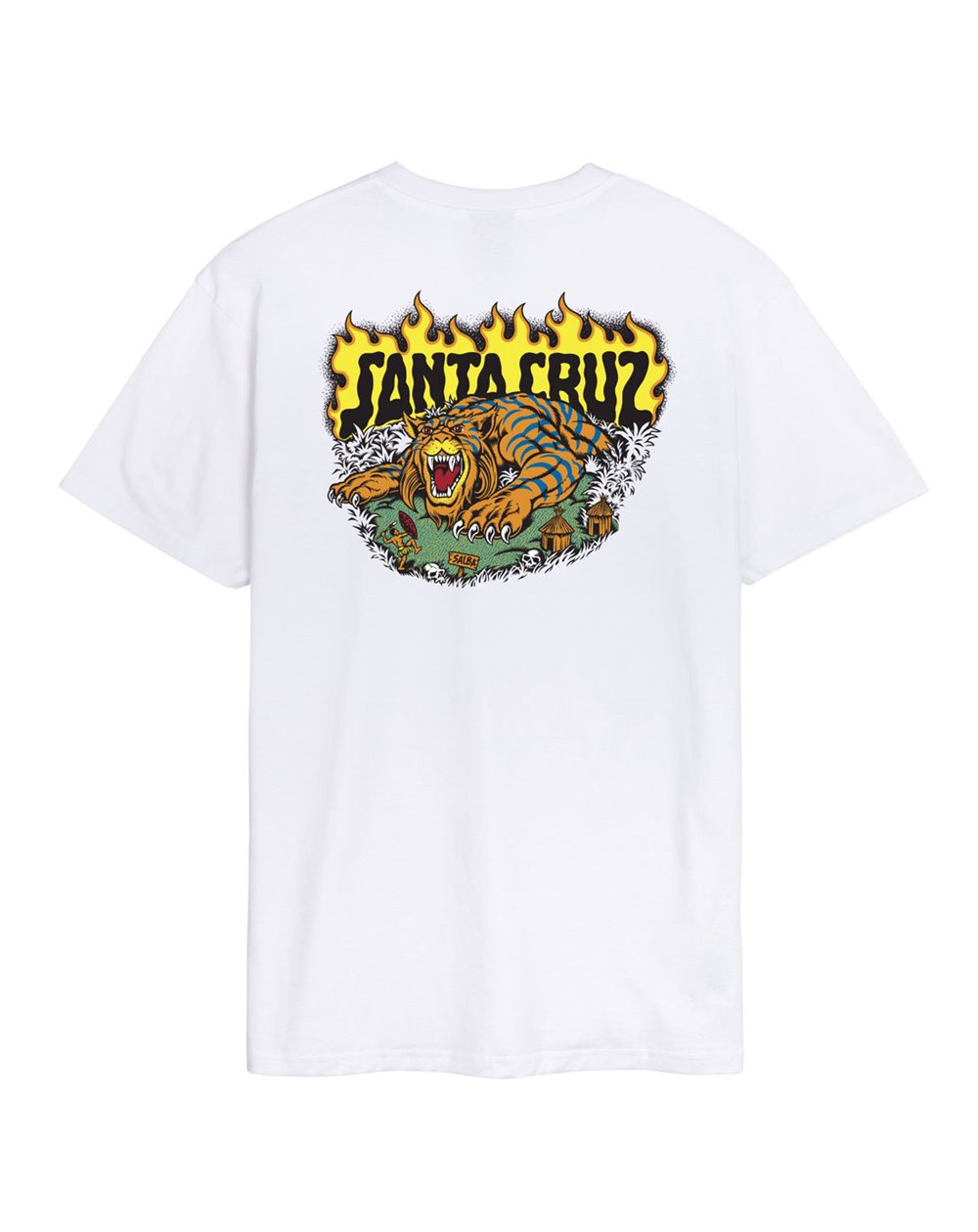 Santa Cruz Men's T-Shirt Salba Tiger Redux (White)