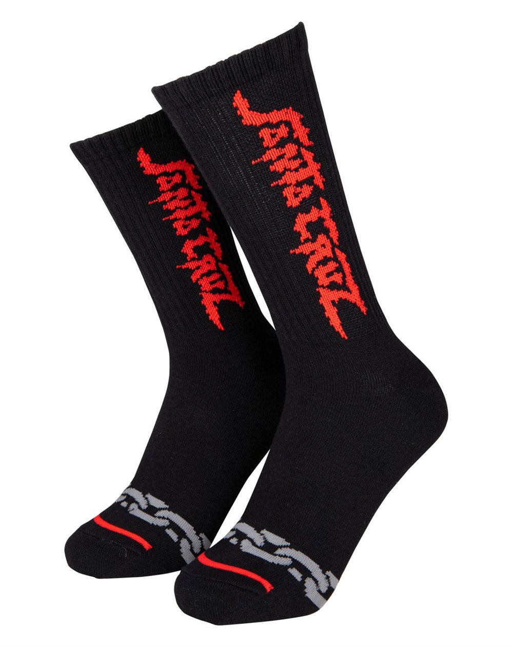 Santa Cruz Calcetines Skate Dungeon Strip (Black)