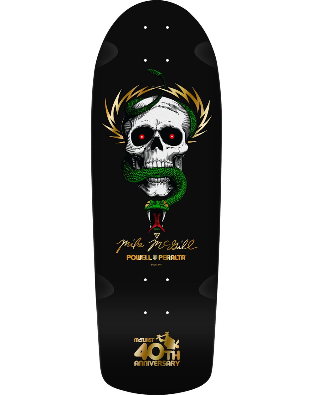 Powell Peralta Planche de Skate Mike McGill Skull & Snake McTwist 40th Anniversary 10"