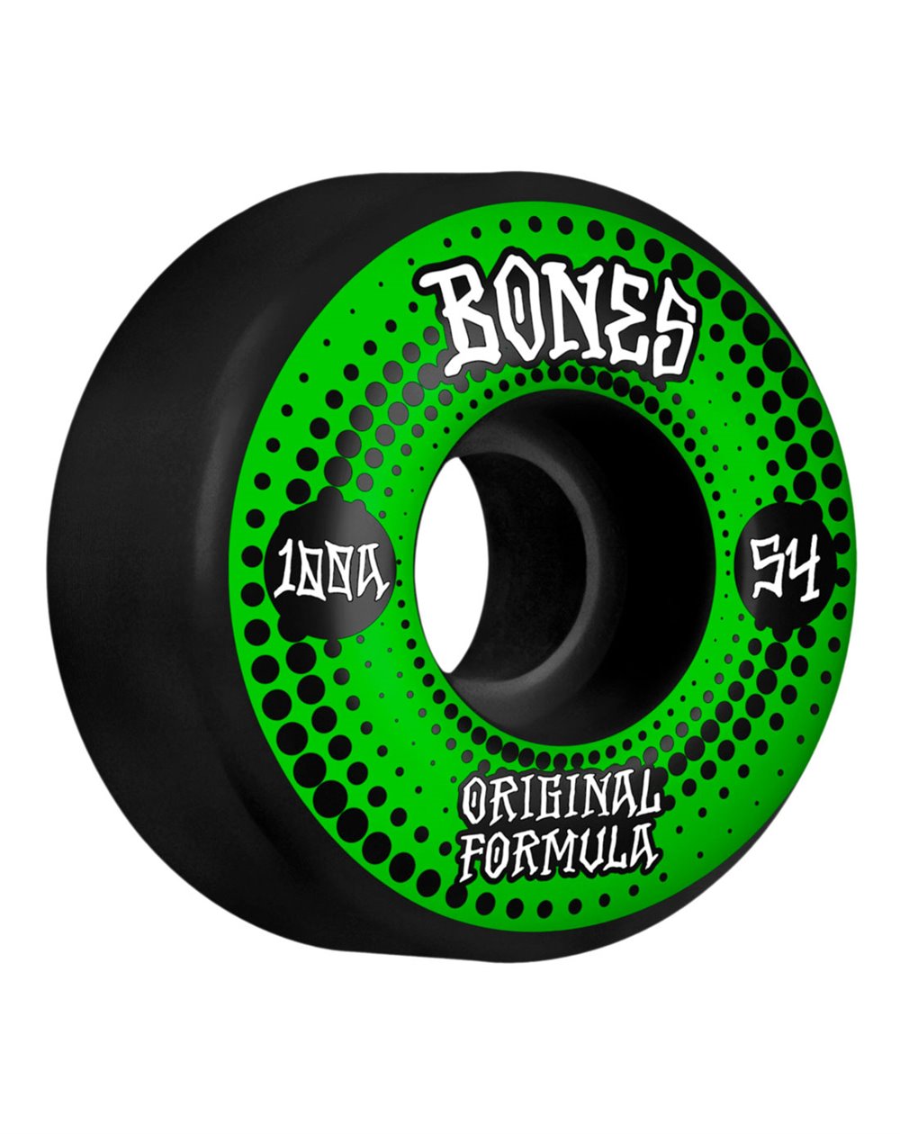 Bones Wheels Rodas Skate 100's V4 Wide 54mm 100A (Black)