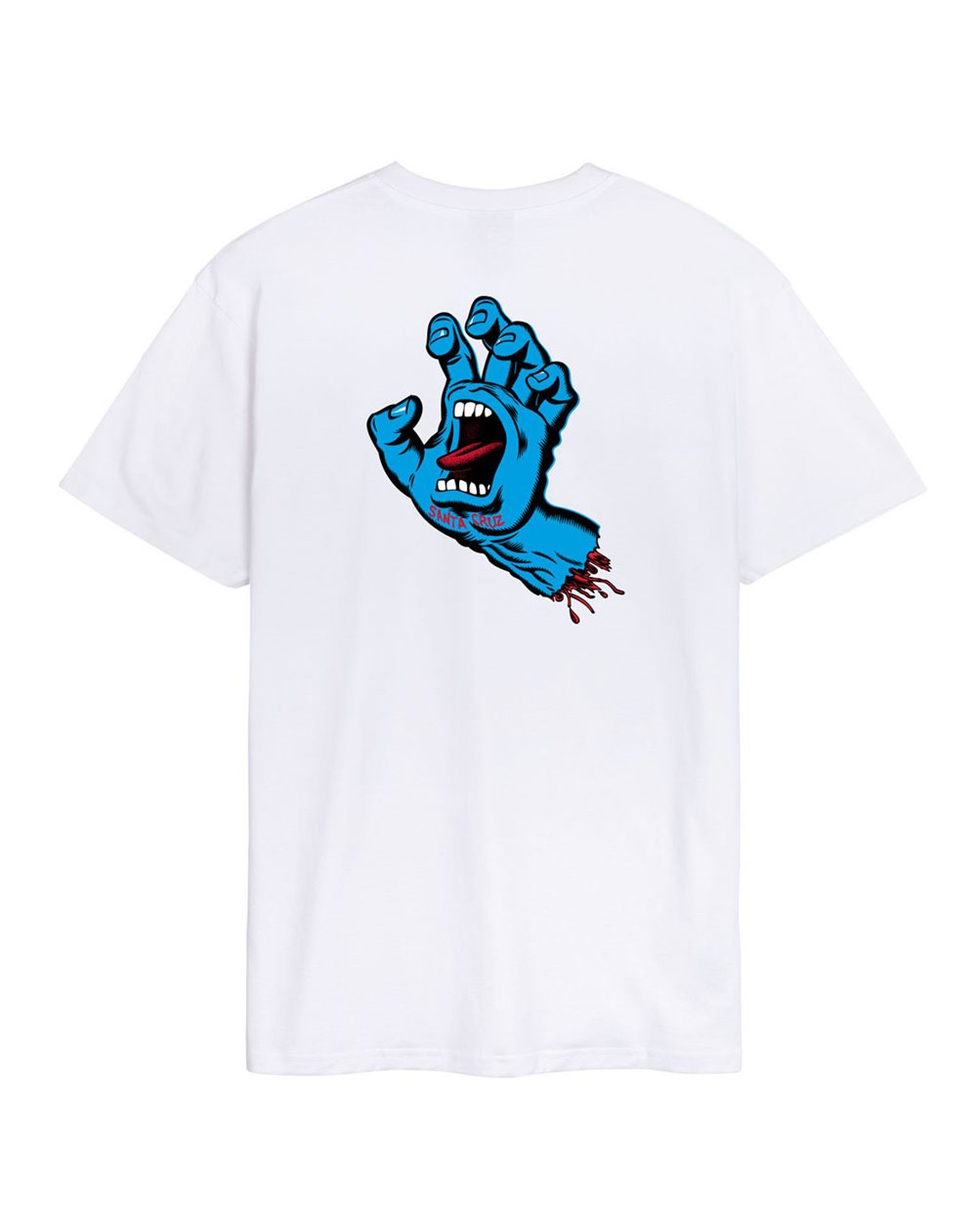 Santa Cruz Men's T-Shirt Screaming Hand Chest (White)