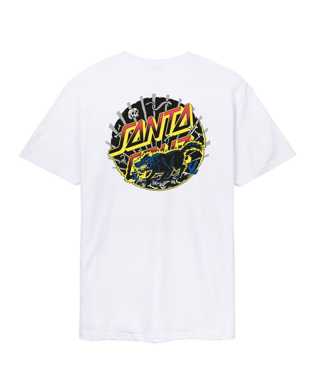 Santa Cruz Men's T-Shirt Kendall Wolf Dot (White)