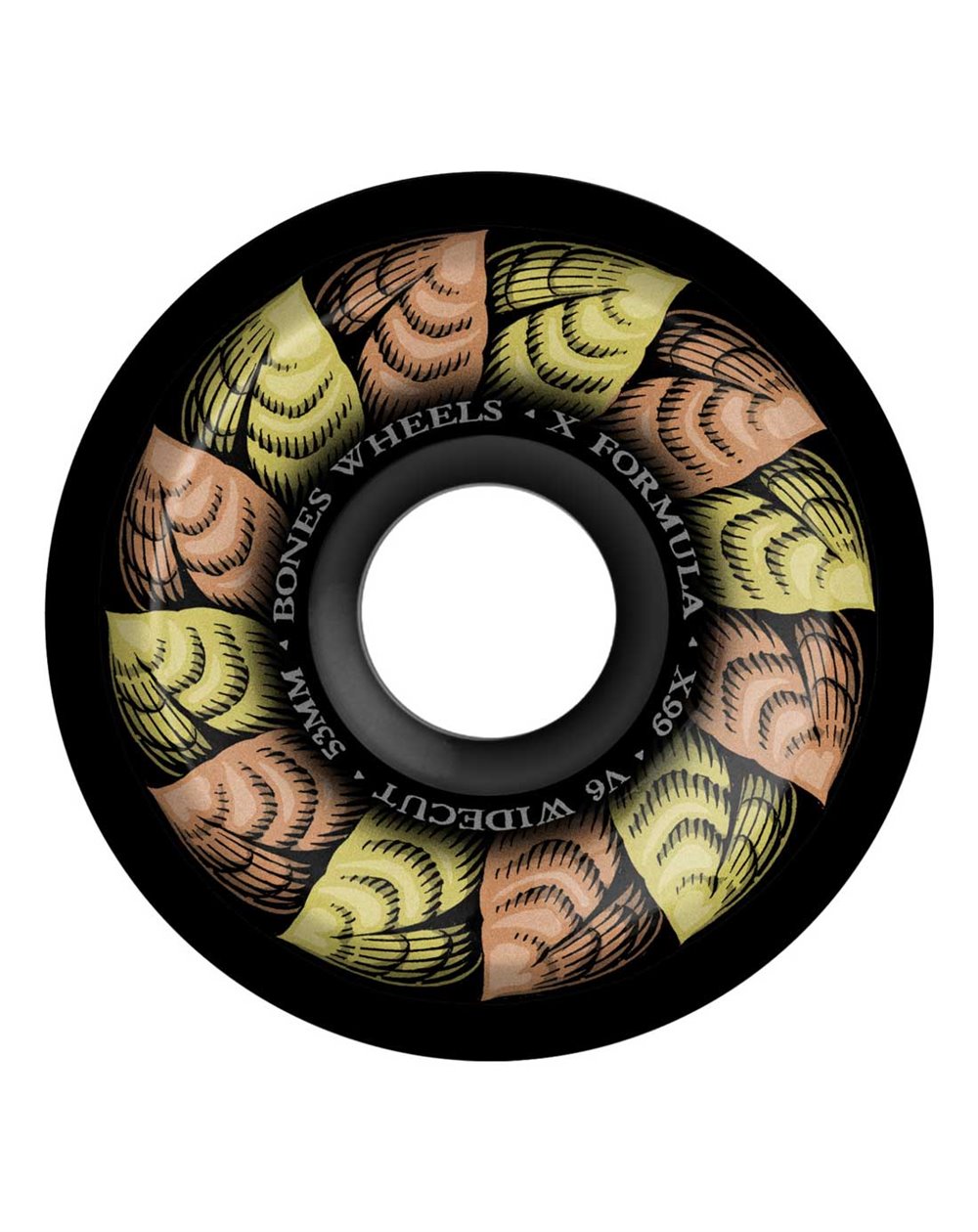 Bones Wheels Rodas Skate X-Formula V6 Wide-Cut Leaving 53mm 99A