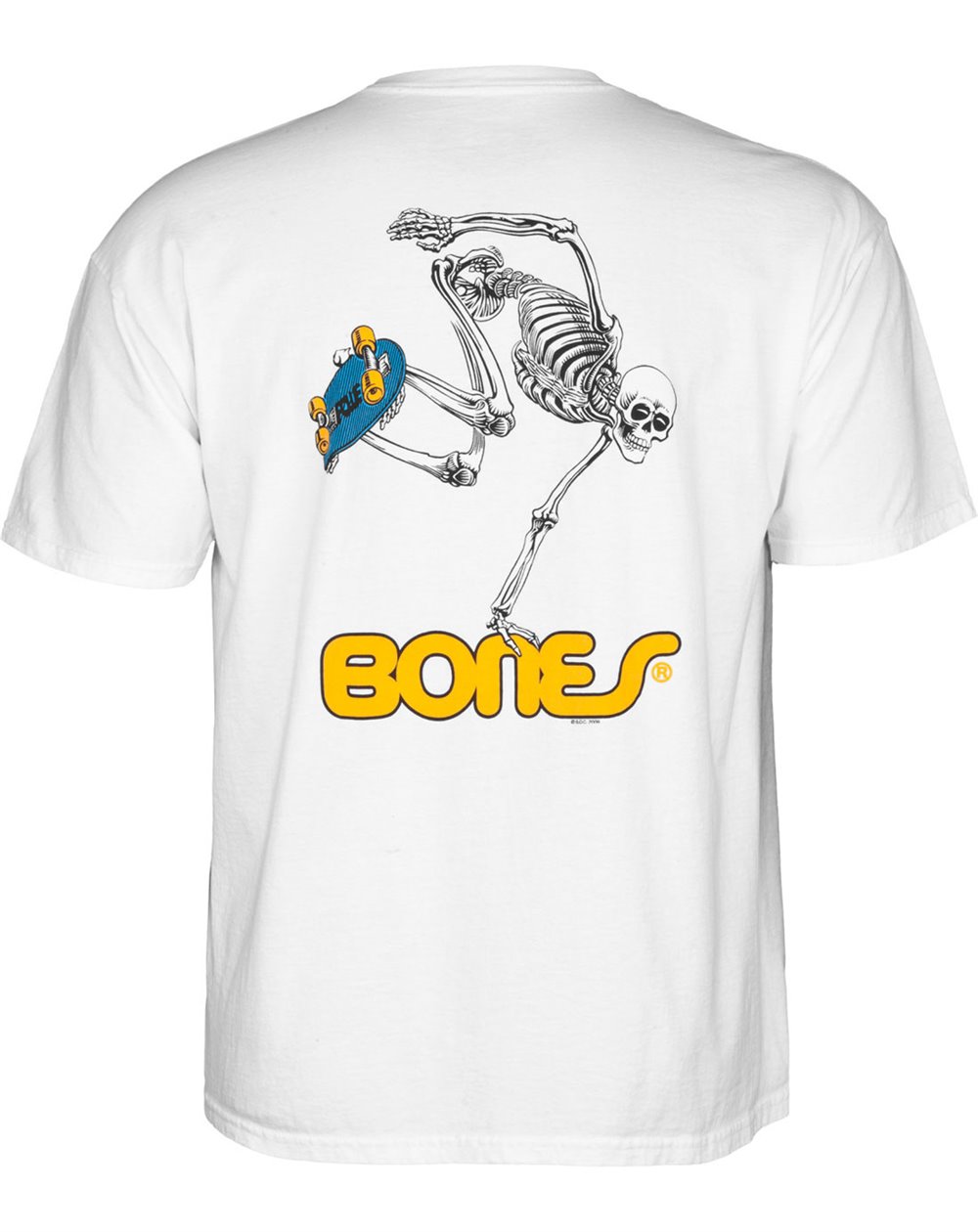 Powell Peralta Camiseta Skateboard Skeleton (White)