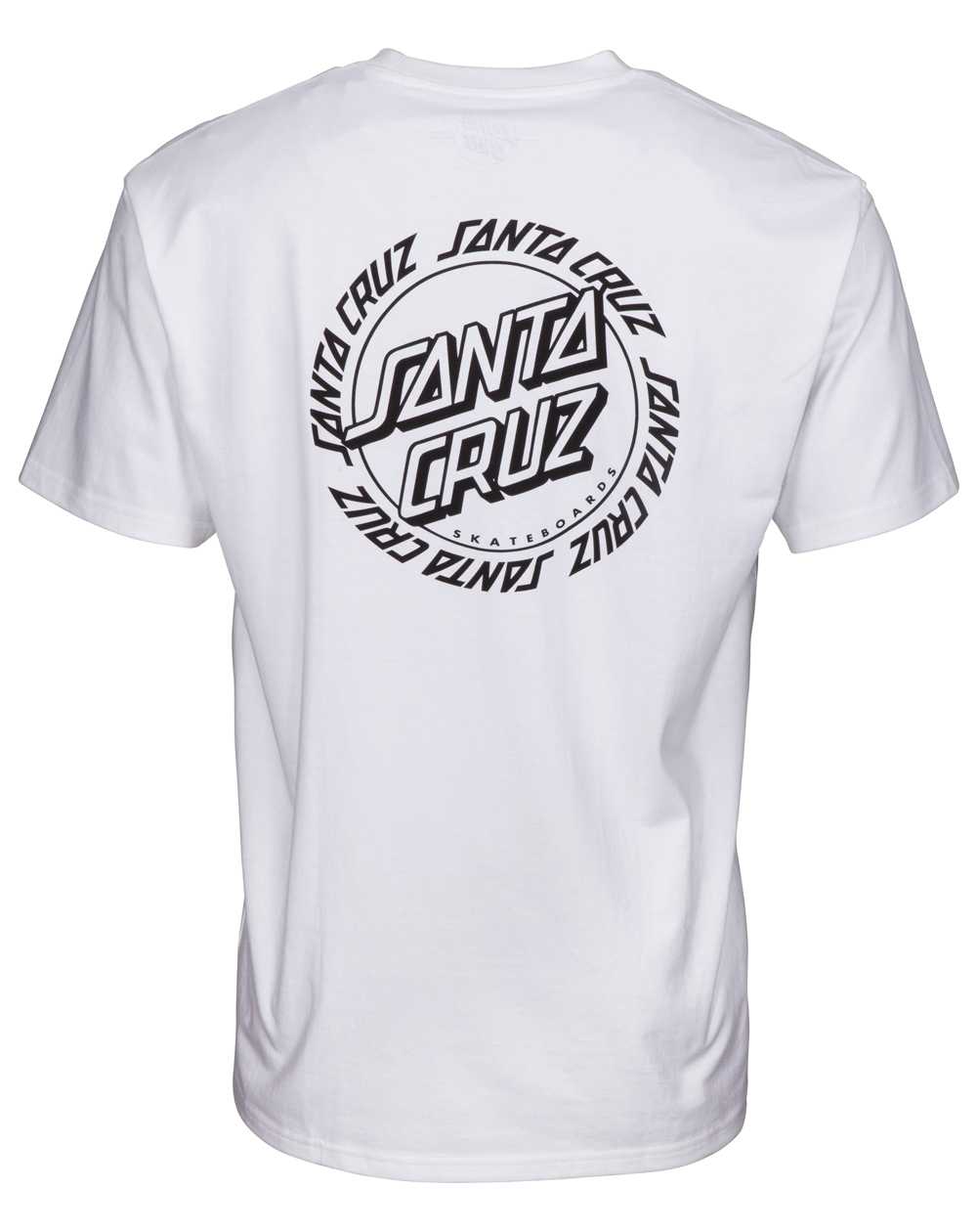 santa cruz banner dot white hoodie