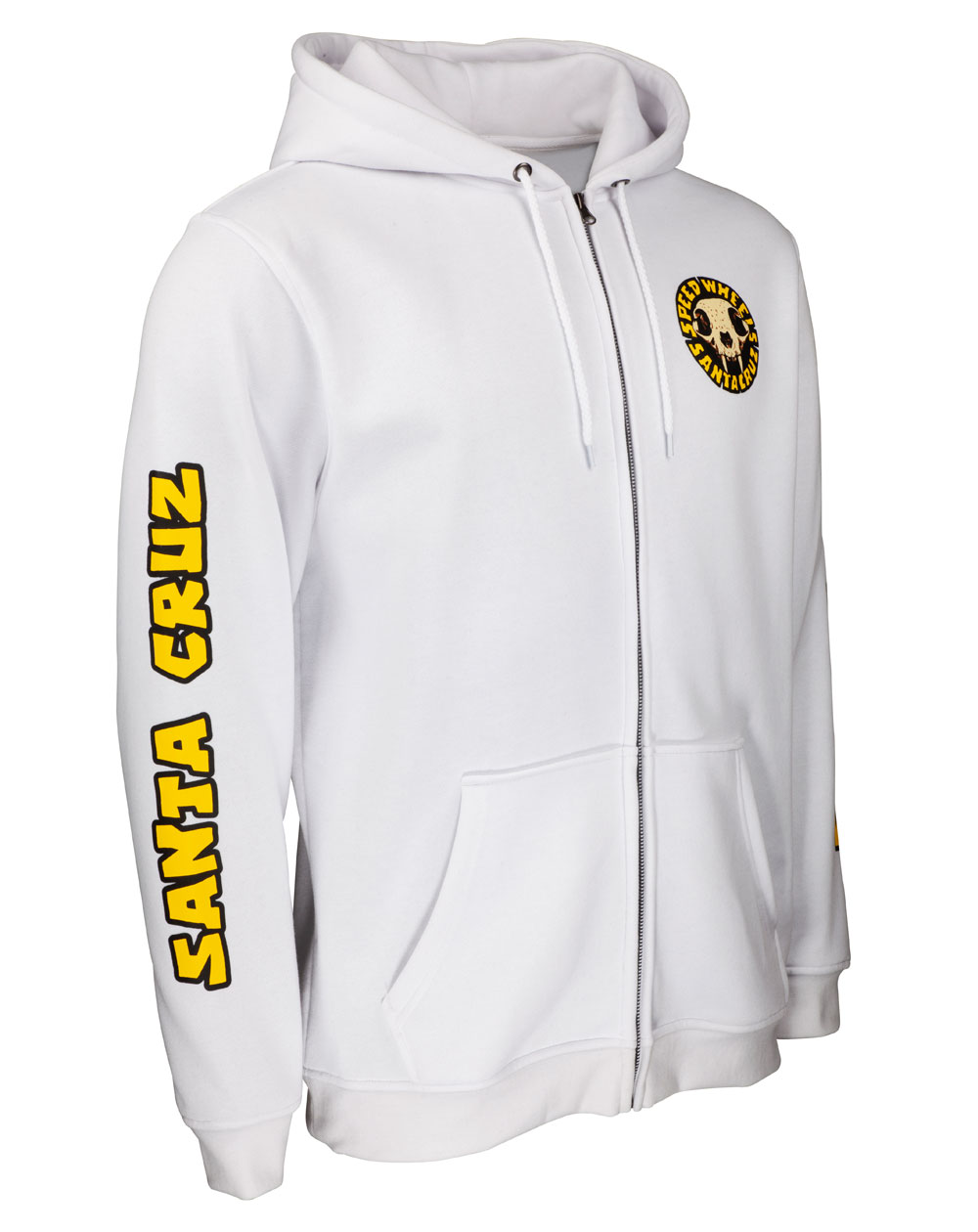 Sw Skull Santa Cruz Full Zip Hoodie White Xtreme