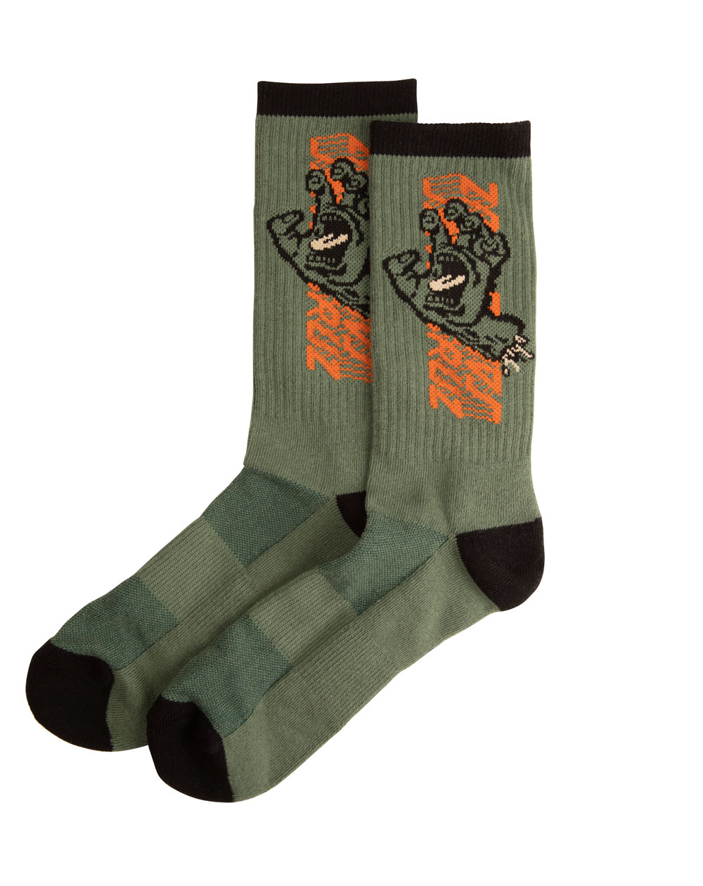 Santa Cruz Men's Socks Split Strip Hand Vintage Ivy