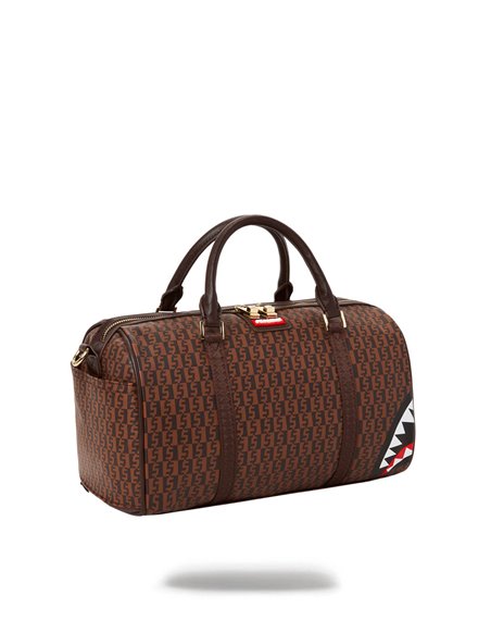 Sprayground Kid Money Checkered Duffle Bag - Brown