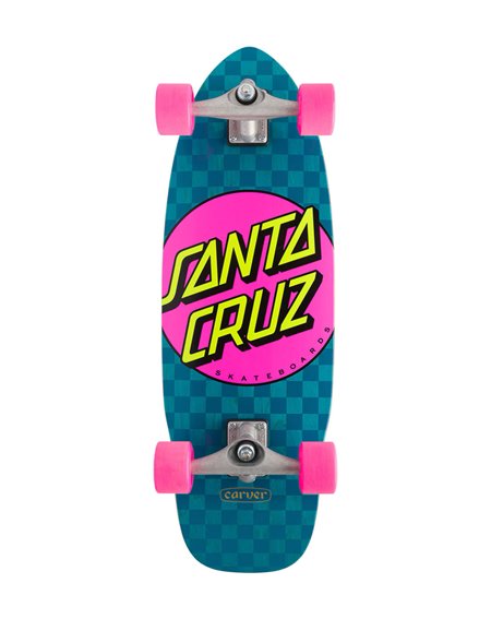 Santa Cruz Classic Dot Check Carver Pre-Built Surf Skate Complete