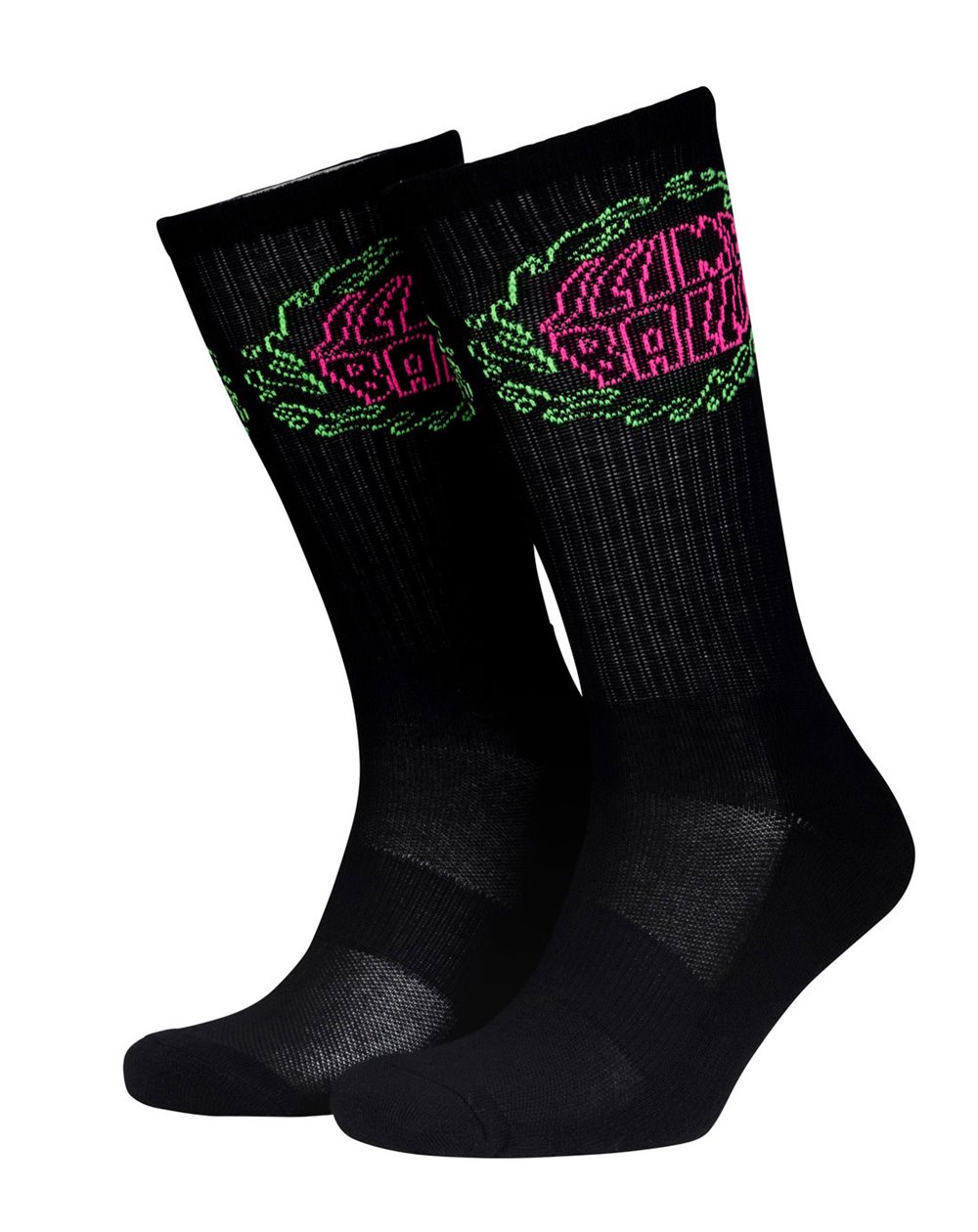 Santa Cruz Men's Skate Socks All-Nighter Splat (Black)